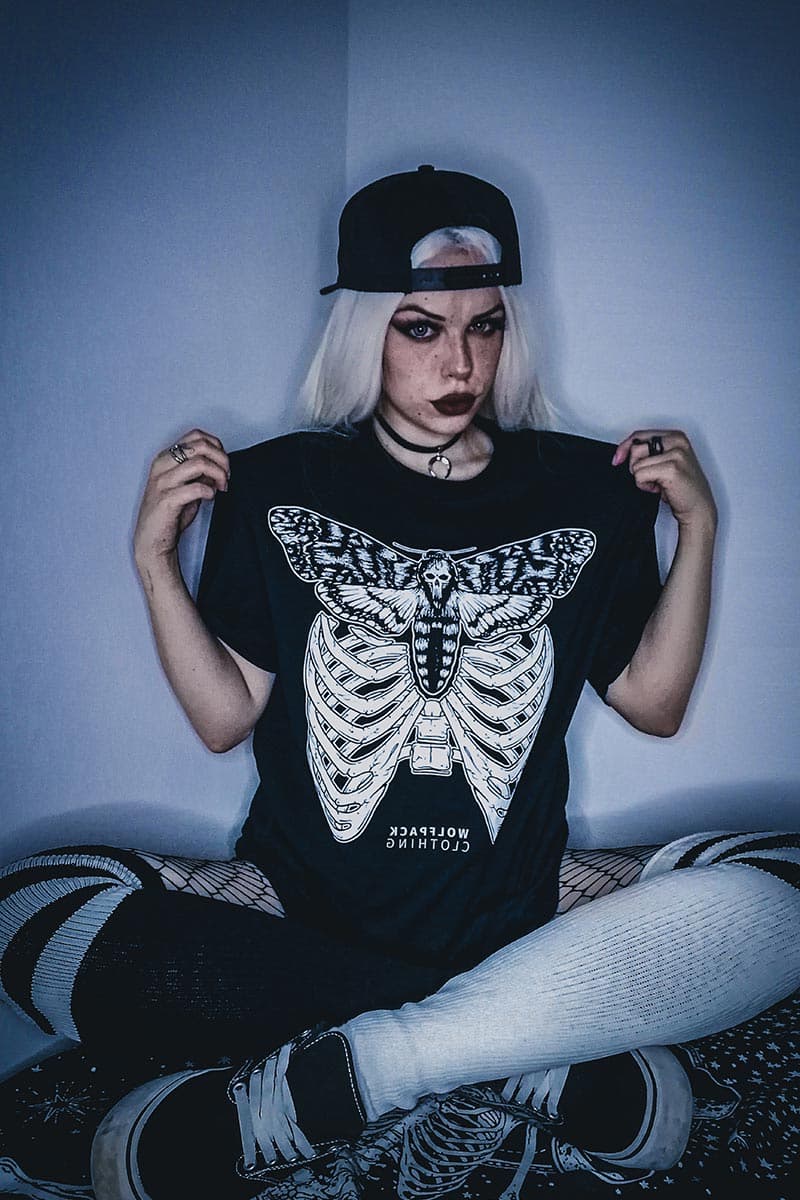 Black t-shirt with SILENT WOLVES TEE UNISEX print - Wolfpack Clothing
