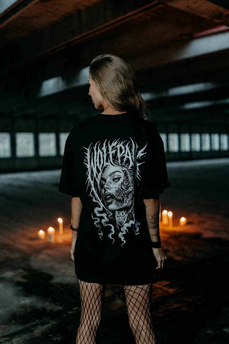 Black t-shirt with TOXIC FAITH TEE UNISEX print - Wolfpack Clothing