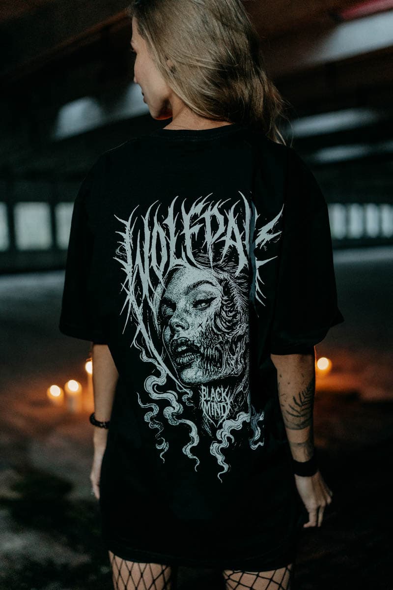 Black t-shirt with TOXIC FAITH TEE UNISEX print - Wolfpack Clothing