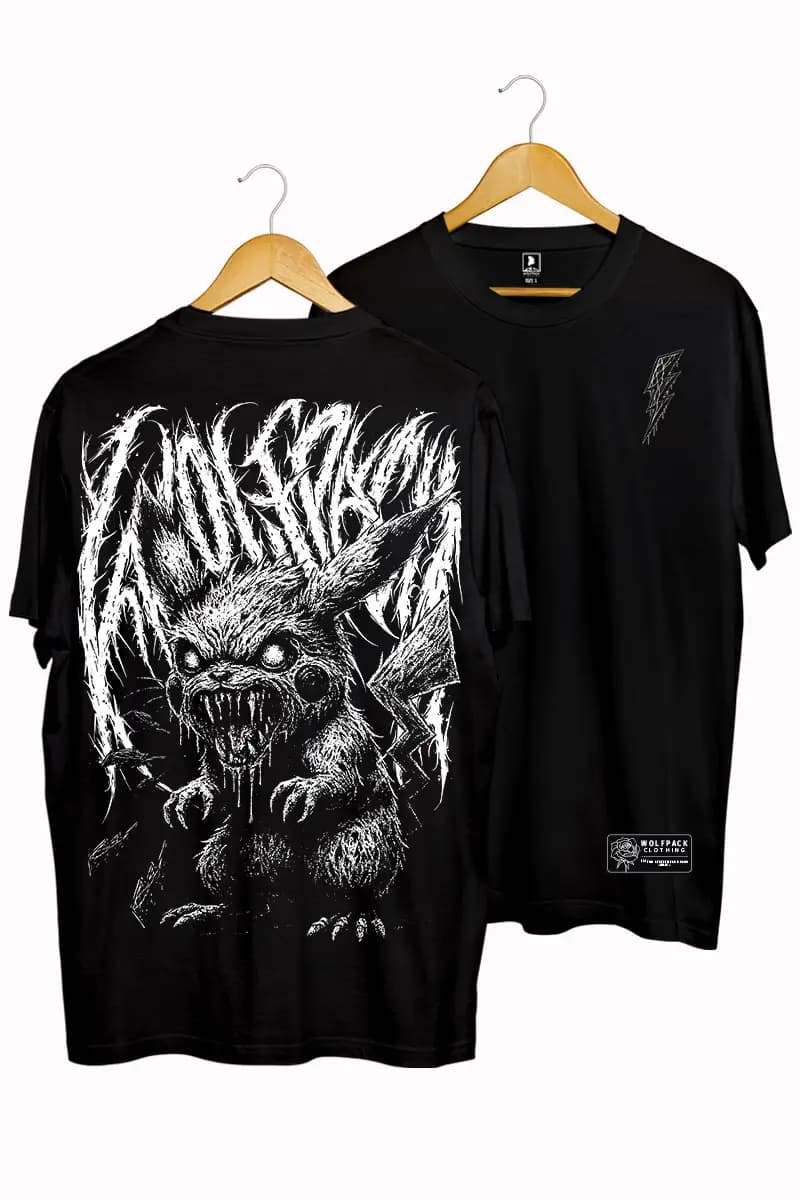 Black t-shirt with VOLTGNAW TEE UNISEX print - Wolfpack Clothing